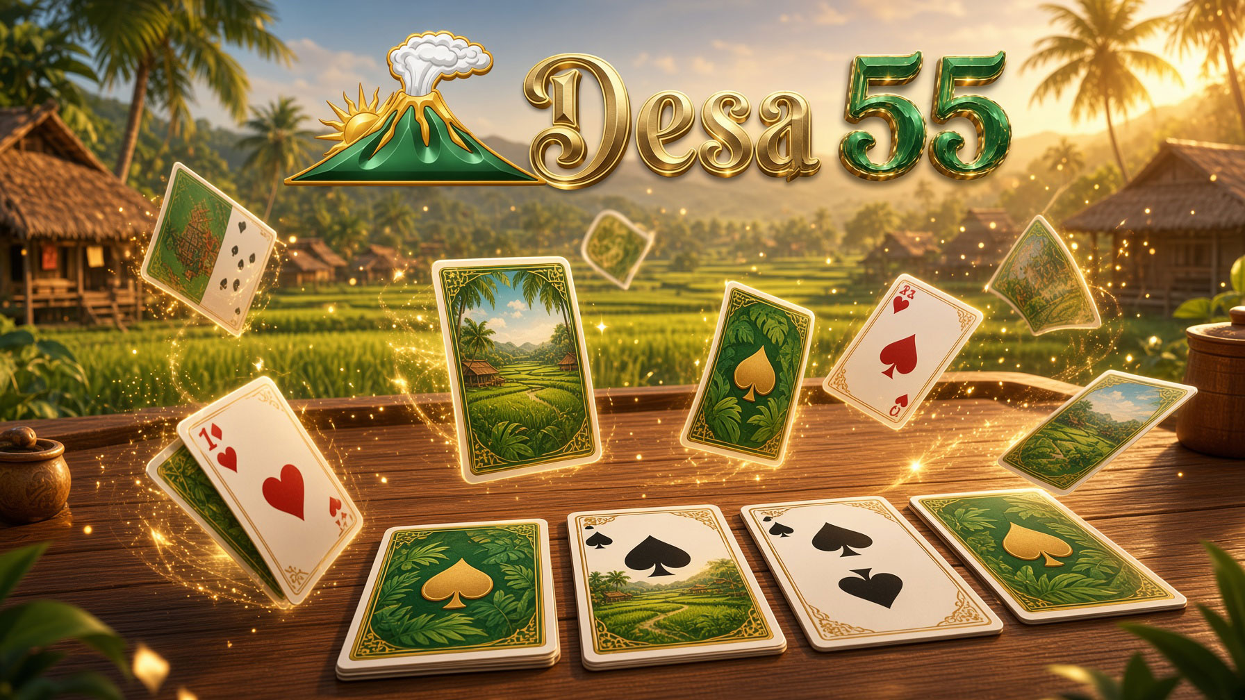 Ilustrasi Solitaire Klasik Pedesaan DESA55